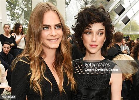 annie clark cara delevingne burberry|Cara Delevingne and Annie Clark attend the Burberry .